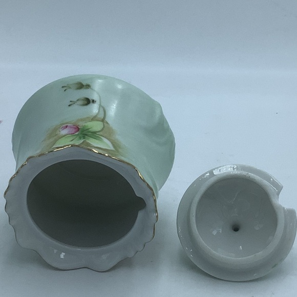 Vintage Green Floral Lidded Jam/Jelly Jar - Picture 7 of 9